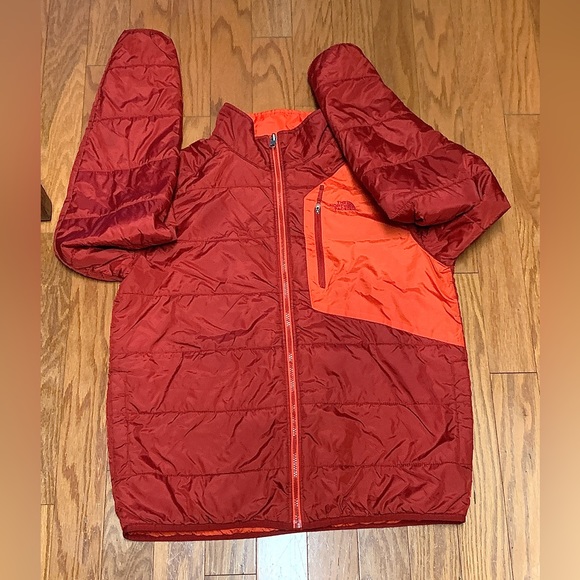 Red & Orange Men’s Large THE NORTH FACE Lightweight Puffer Winter Ski Jacket - Picture 6 of 16